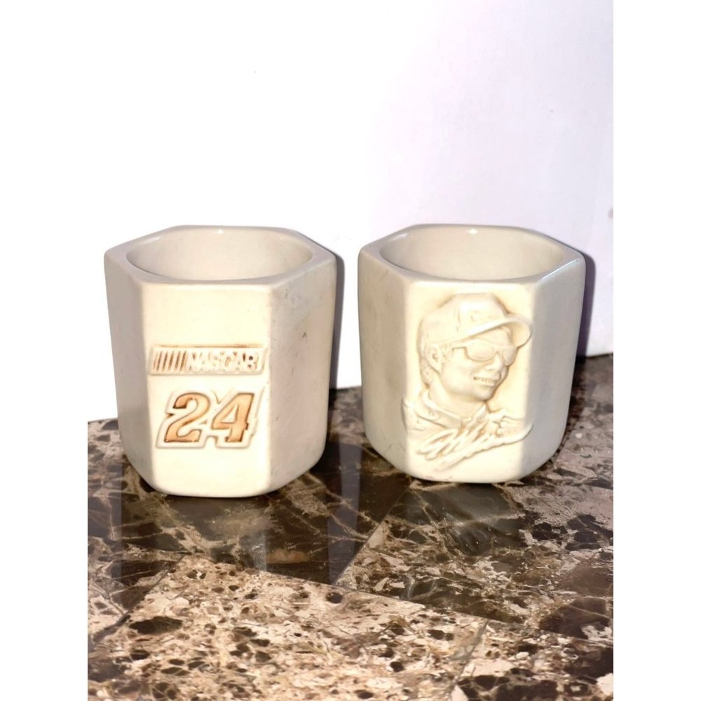 NASCAR Embossed Ceramic Shot Glasses Set
